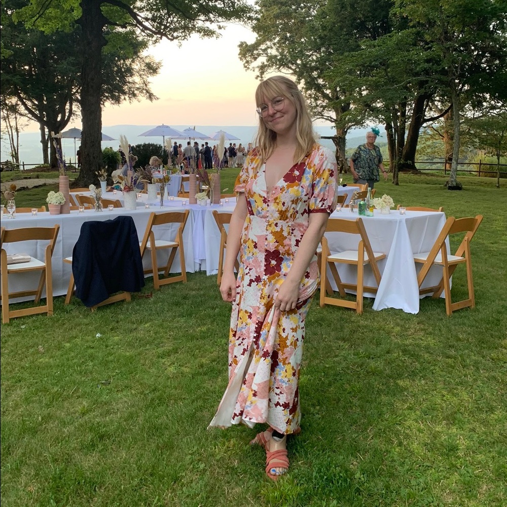 SOLD Sezane Sollie Dress - watercolor - Picture 2 of 3